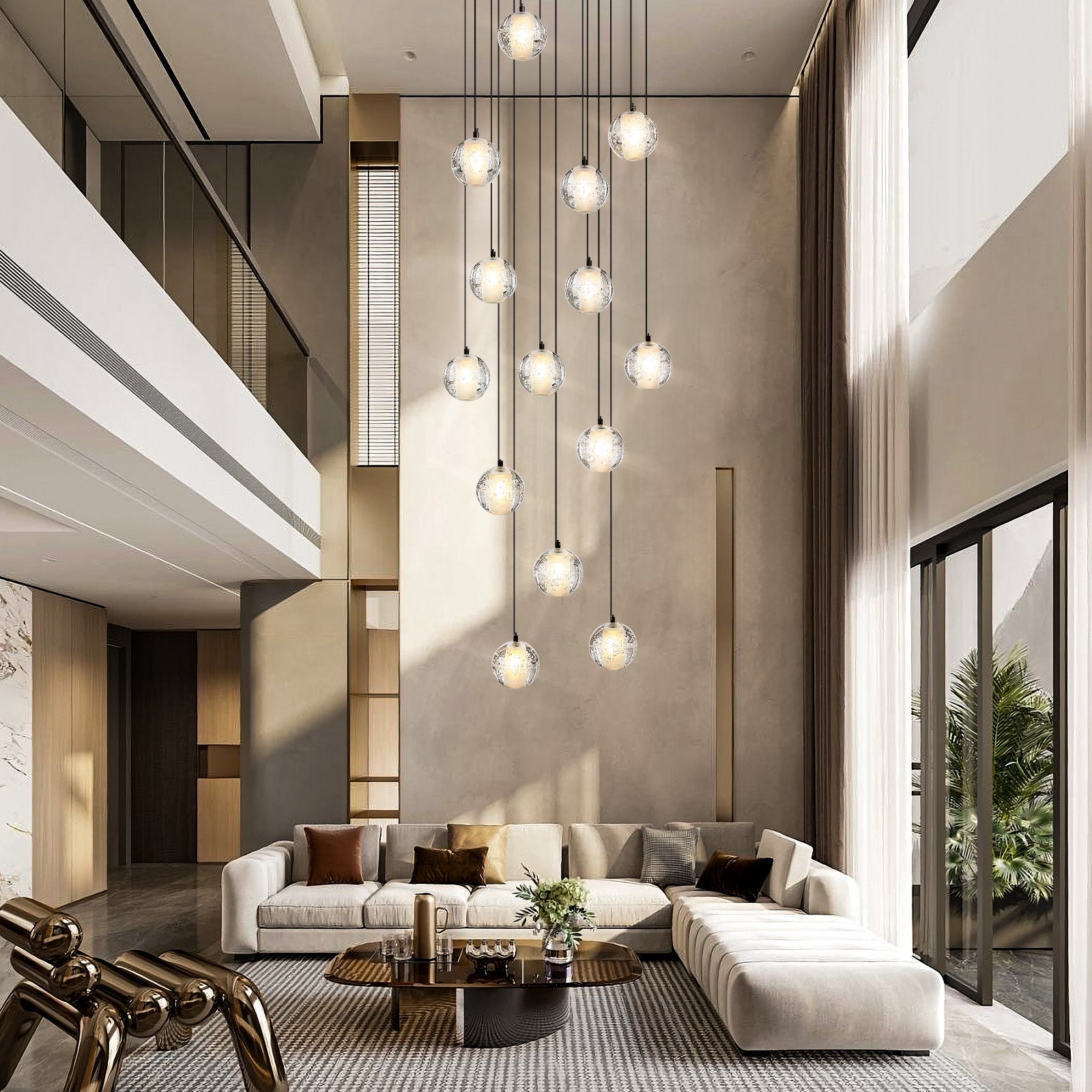 Pendant Globe Light in gold