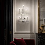 7-Light Tiered Candle Faceted Glass Wall Sconce