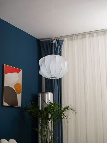 Bubble Pendant Light with Artificial Silk Lampshade - Yiosilamp