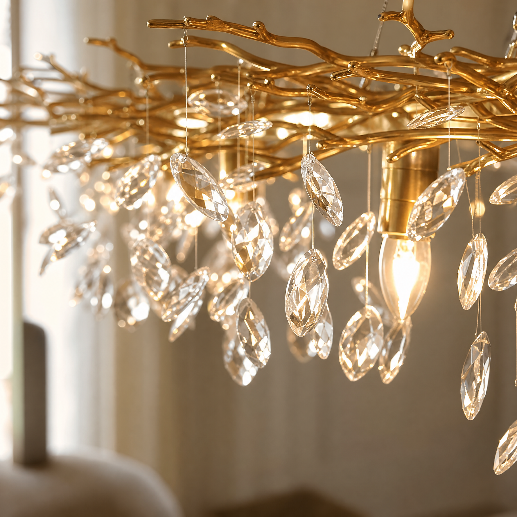 71 Inch Modern Crystal Tree Branch Chandelier