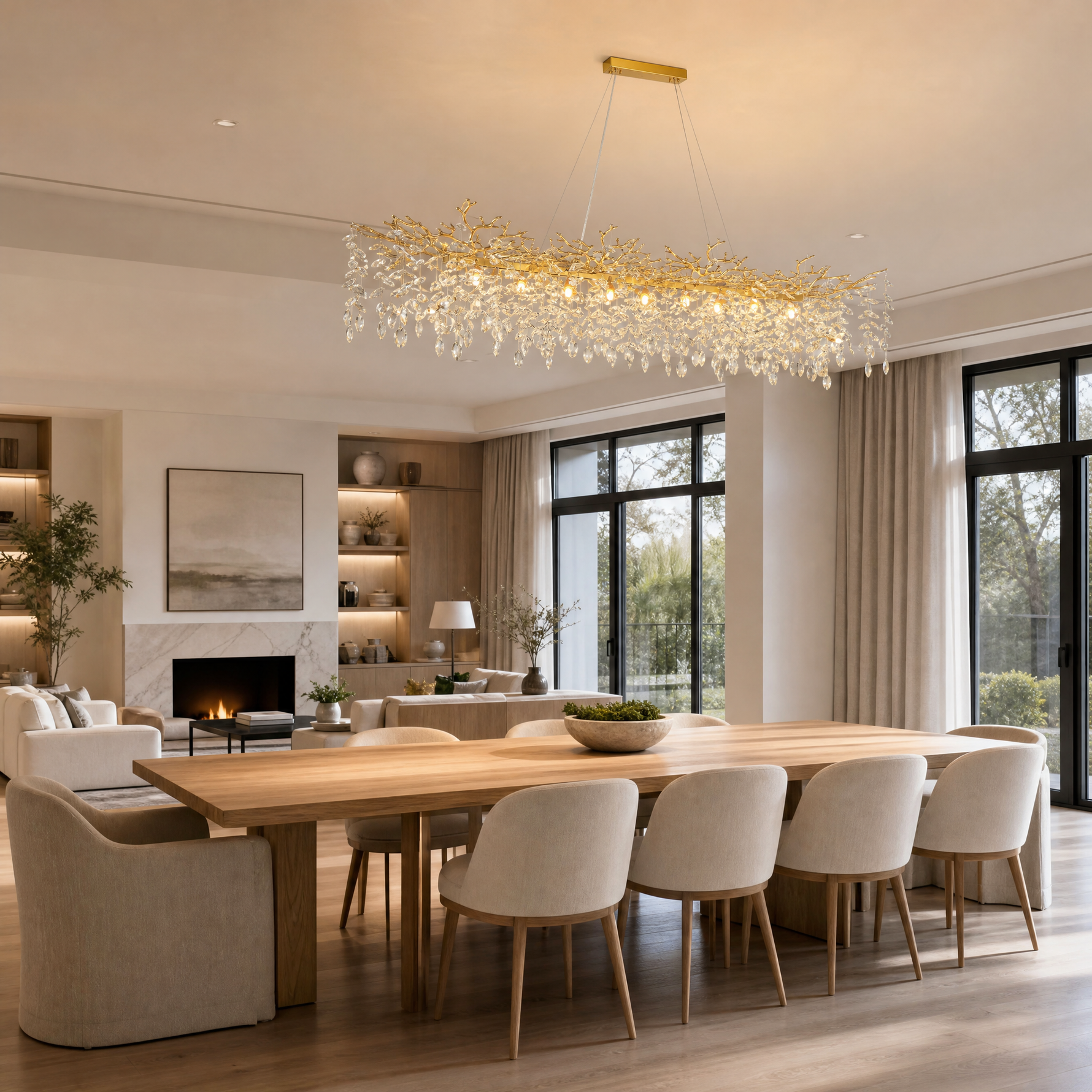 71 Inch Modern Crystal Tree Branch Chandelier