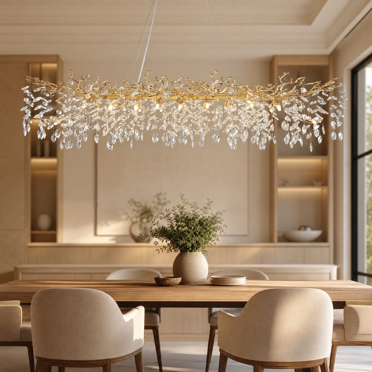71 Inch Modern Crystal Tree Branch Chandelier