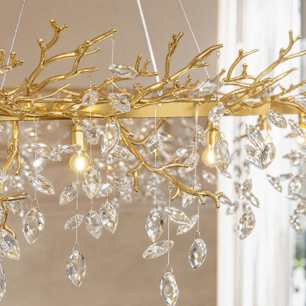 71 Inch Modern Crystal Tree Branch Chandelier