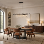 71" Modern Black Tree Branch Crystal Chandelier