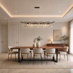 71" Modern Black Tree Branch Crystal Chandelier