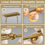 Modern Round Alabaster Chandelier