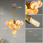 Modern Round Alabaster Chandelier
