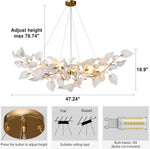 Ceramic Ginkgo Leaf Chandelier