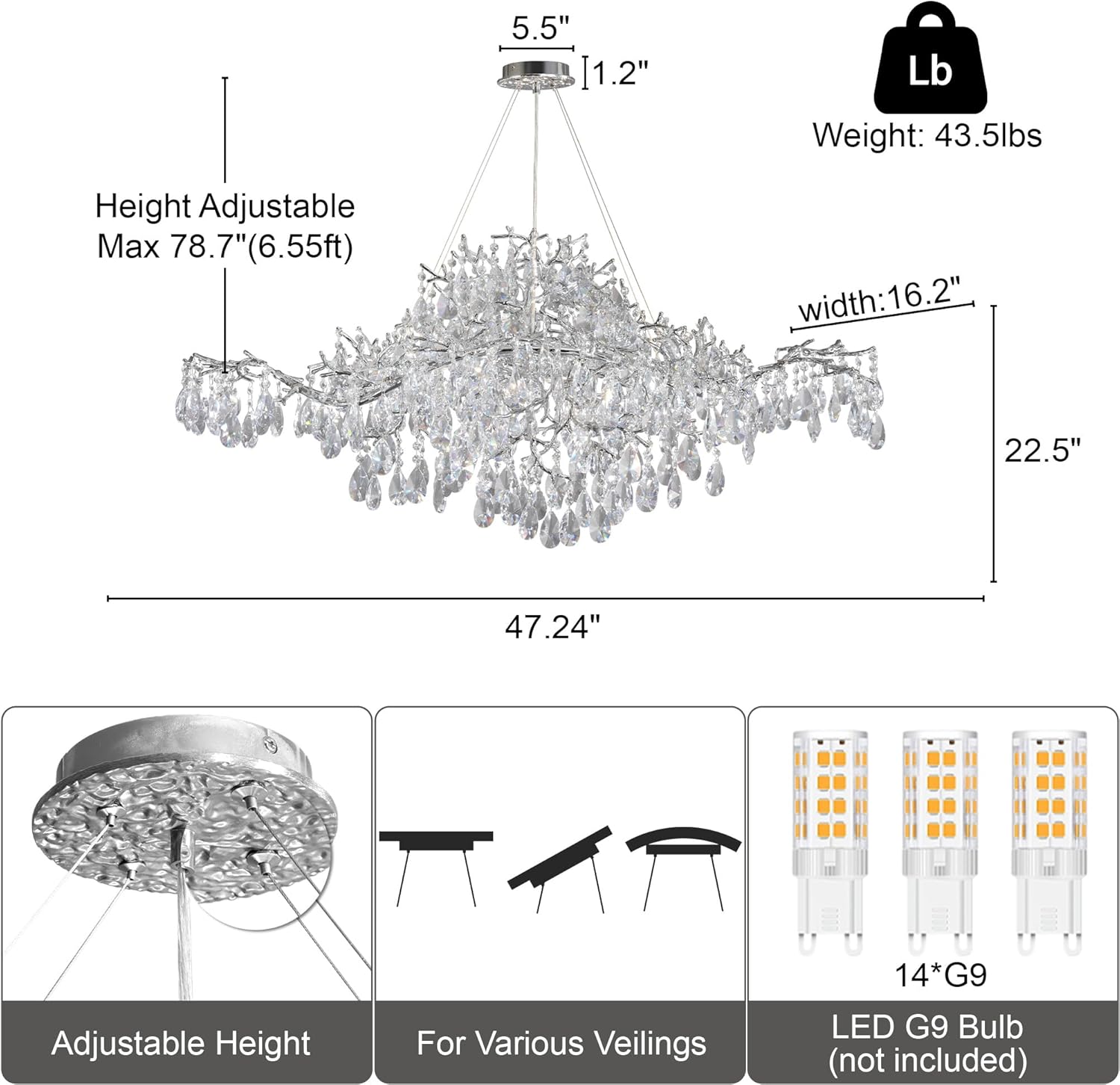 Modern Crystal Chandelier