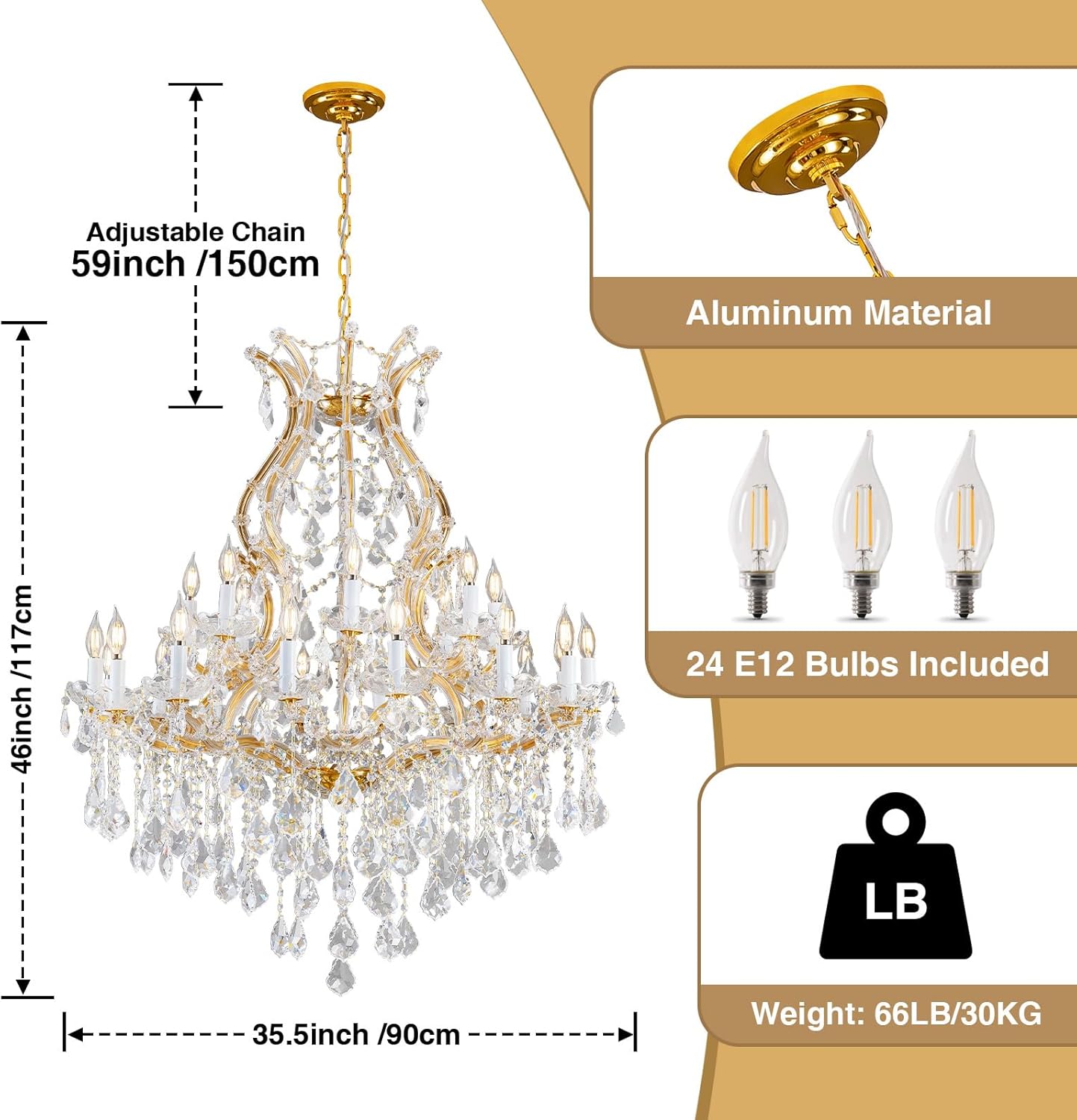 Modern Large Crystal Chandeliers