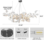 Ceramic Ginkgo Leaf Chandelier