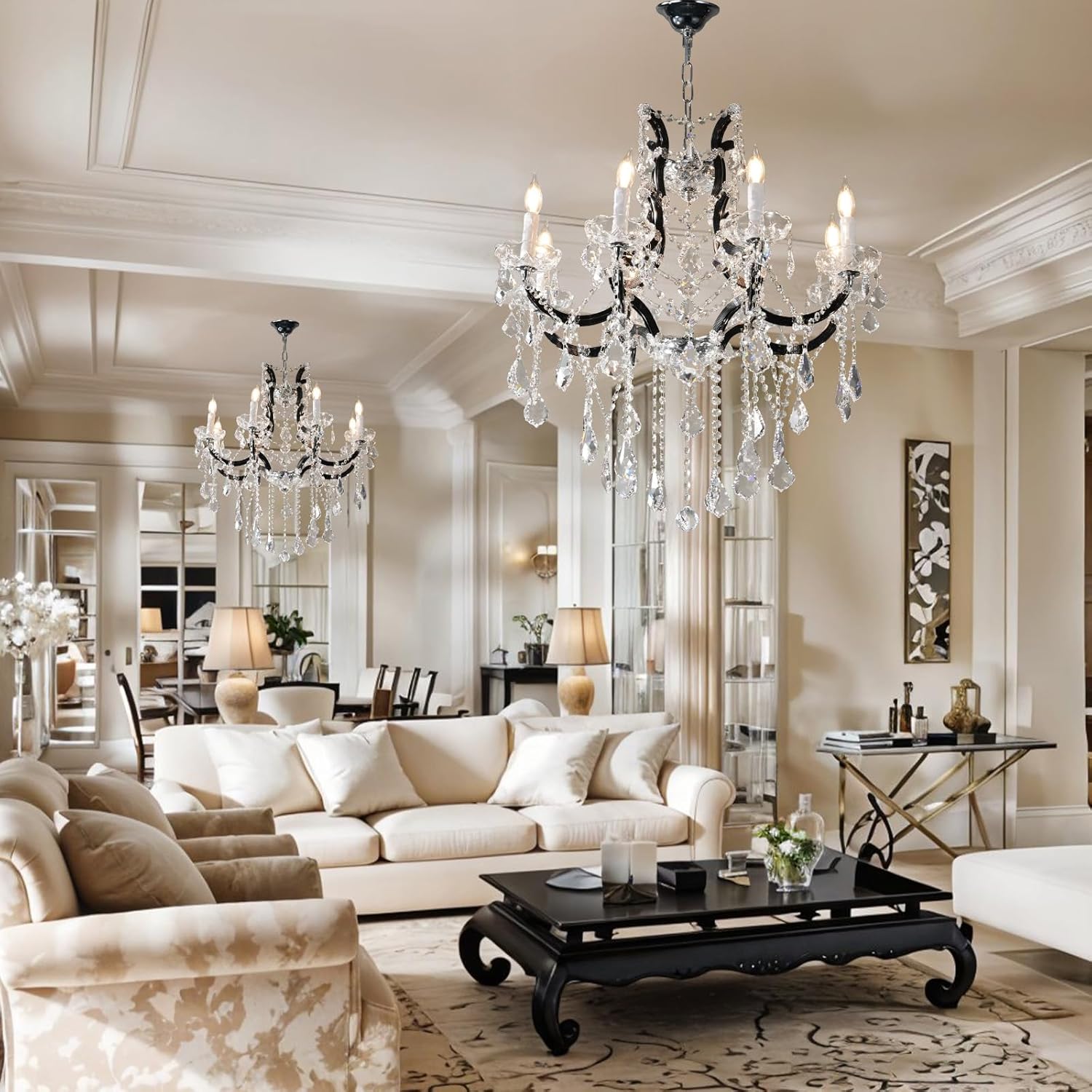 Modern Large Crystal Chandeliers