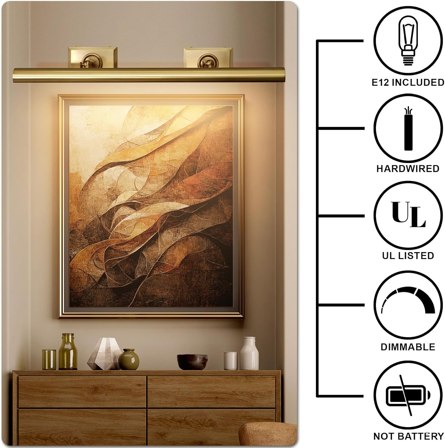 Wall-mounted mirror front wall lamp