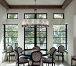 Copper plated modern glass lampshade chandelier