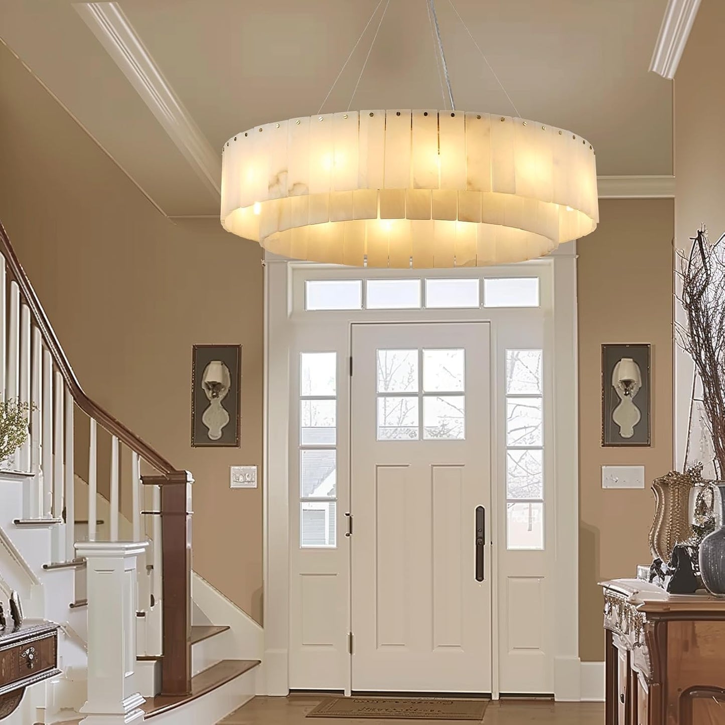 Modern alabaster chandelier