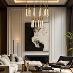 Modern Golden Raindrop Chandelier
