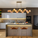 Modern Round Alabaster Chandelier