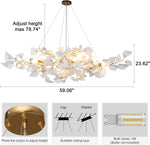 Ceramic Ginkgo Leaf Chandelier