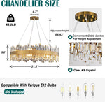Modern Double-Layer Crystal Chandelier