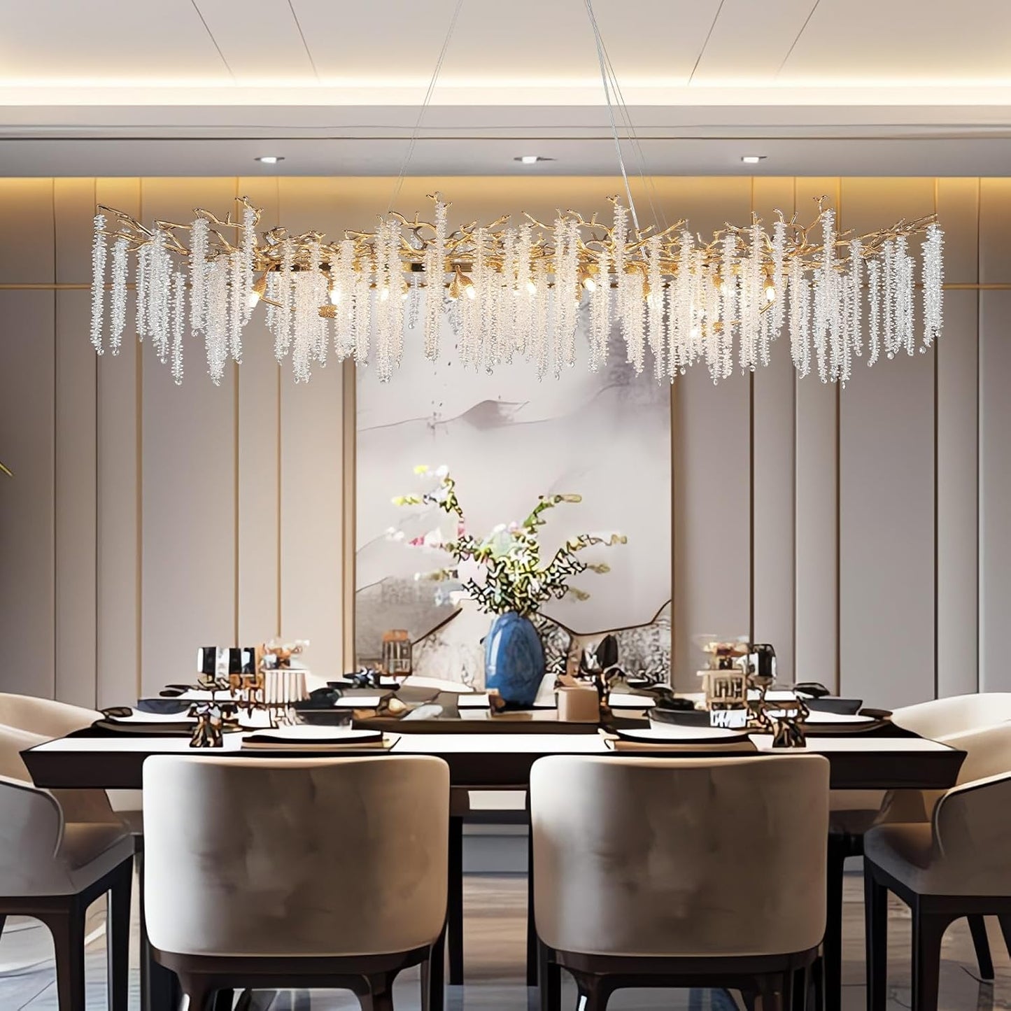 Modern Tree-Shaped Branch Chandelier