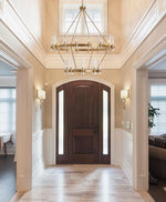 Copper plated modern glass lampshade chandelier