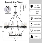 Copper plated modern glass lampshade chandelier