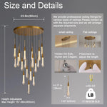Modern Golden Raindrop Chandelier