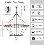 Copper plated modern glass lampshade chandelier
