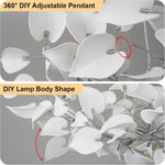 Ceramic Ginkgo Leaf Chandelier