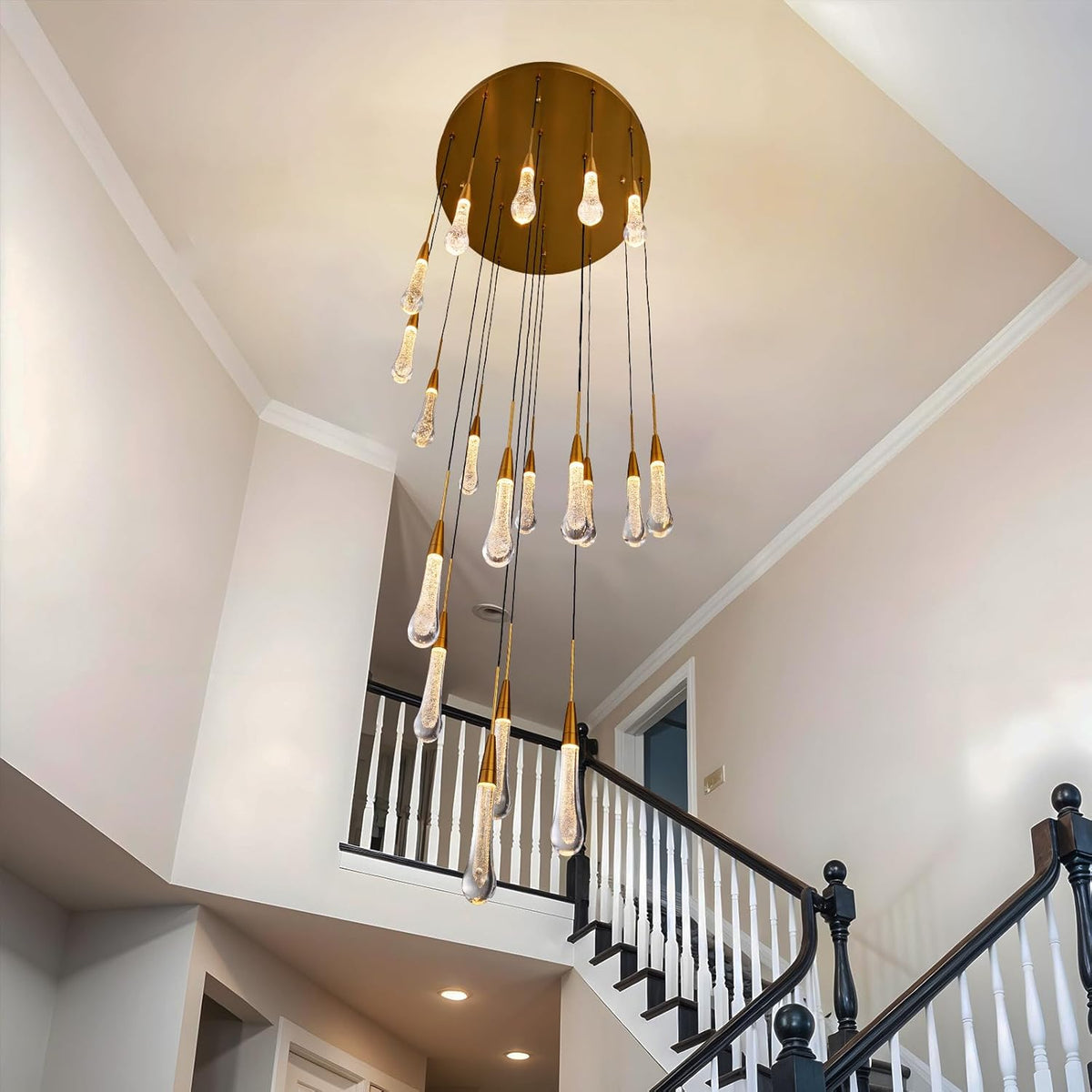 Modern Golden Raindrop Chandelier