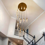 Modern Golden Raindrop Chandelier