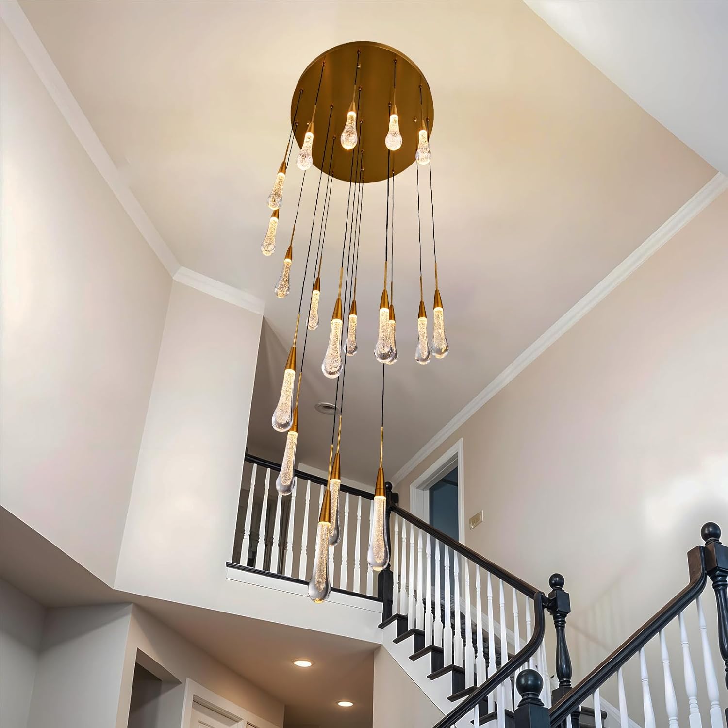 Modern Golden Raindrop Chandelier