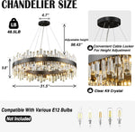Modern Double-Layer Crystal Chandelier