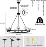Modern Carriage Wheel Crystal Chandelier