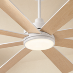 72" 8-Blade Industrial Ceiling Fan with LED Disc Light