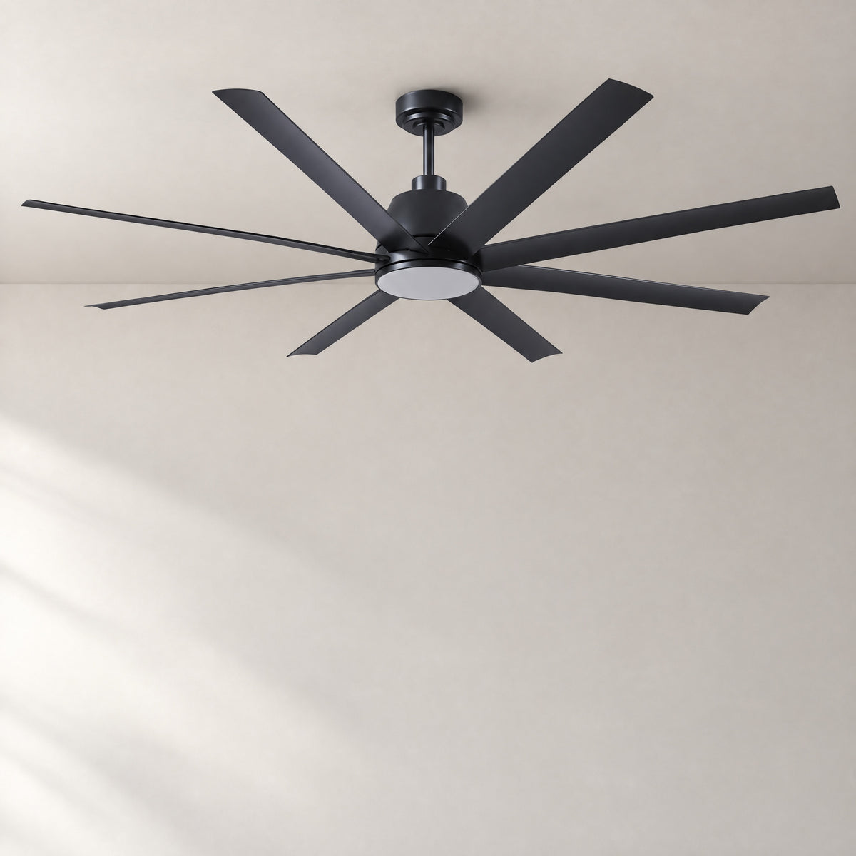 72" Industrial 8-Blade High-Airflow Ceiling Fan – lights off