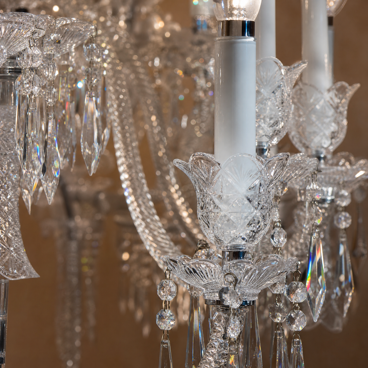 73-Light Tiered Candle Crystal Chandelier