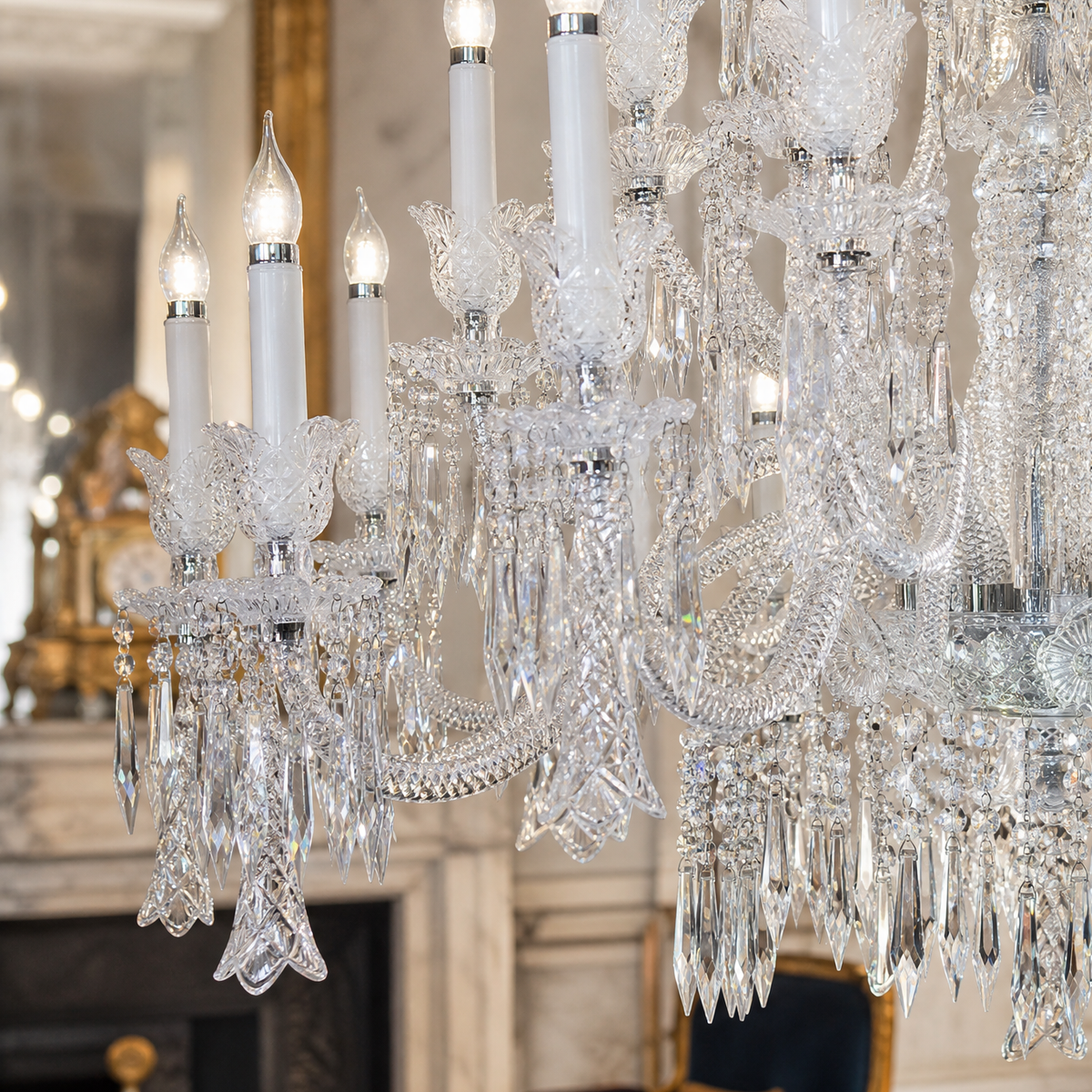 73-Light Tiered Candle Crystal Chandelier
