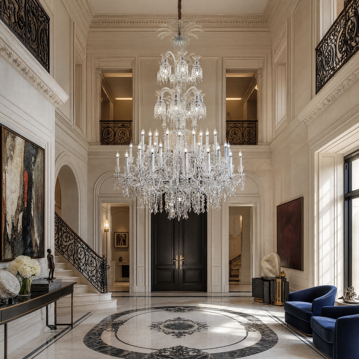 73-Light Tiered Candle Crystal Chandelier