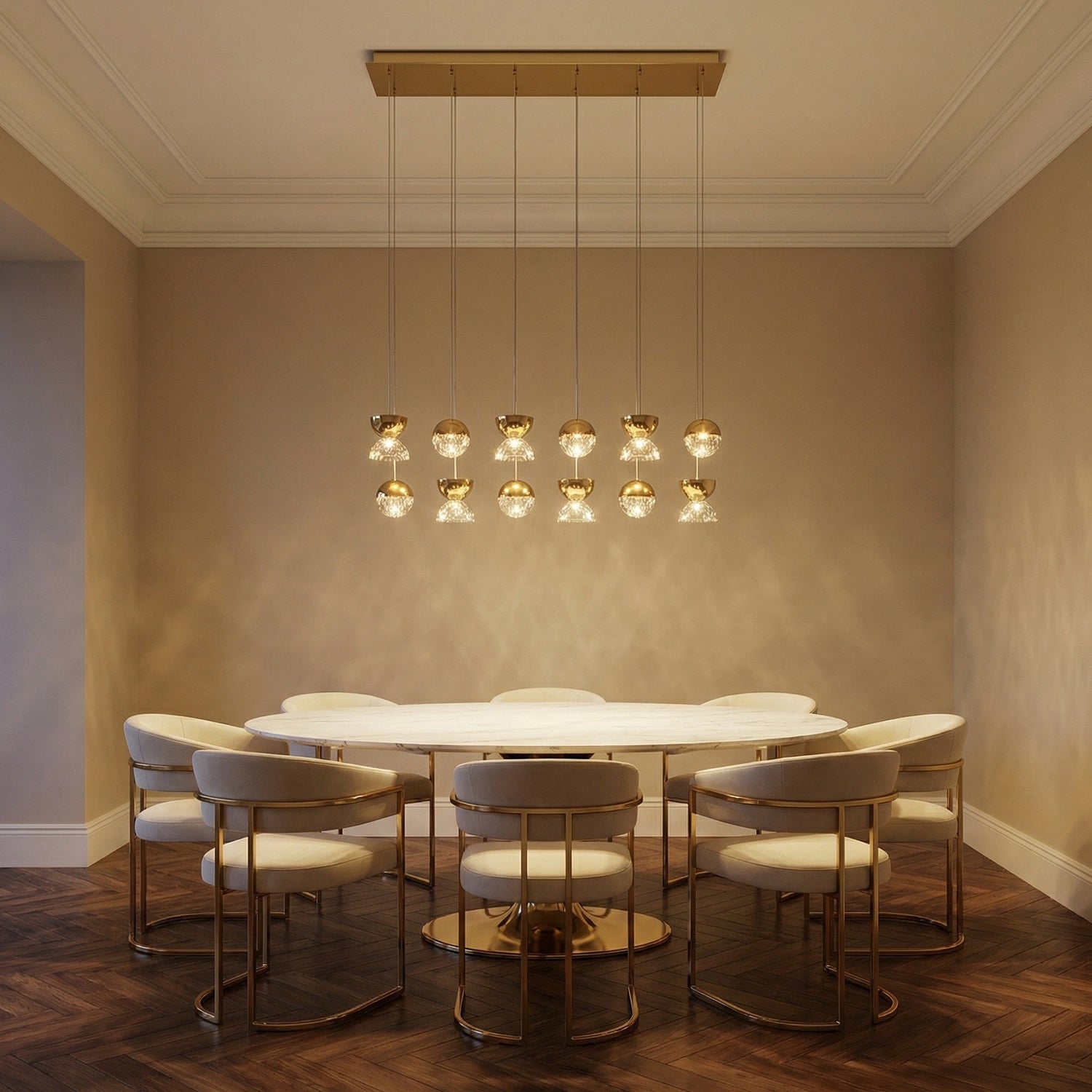 Glorious Grand Cascading Linear Crystal Chandelier