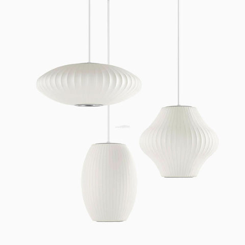 Bubble Pendant Light with Artificial Silk Lampshade - Yiosilamp