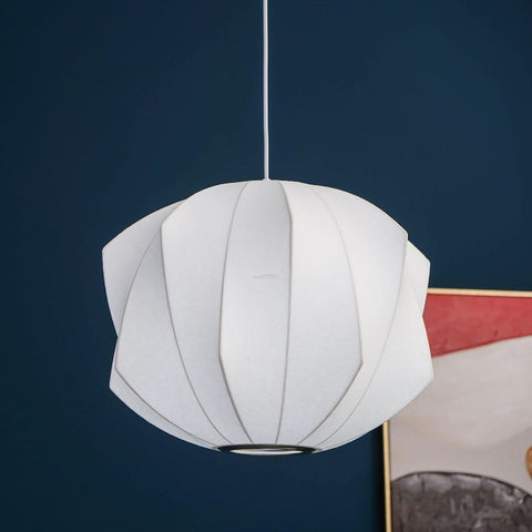 Bubble Pendant Light with Artificial Silk Lampshade - Yiosilamp