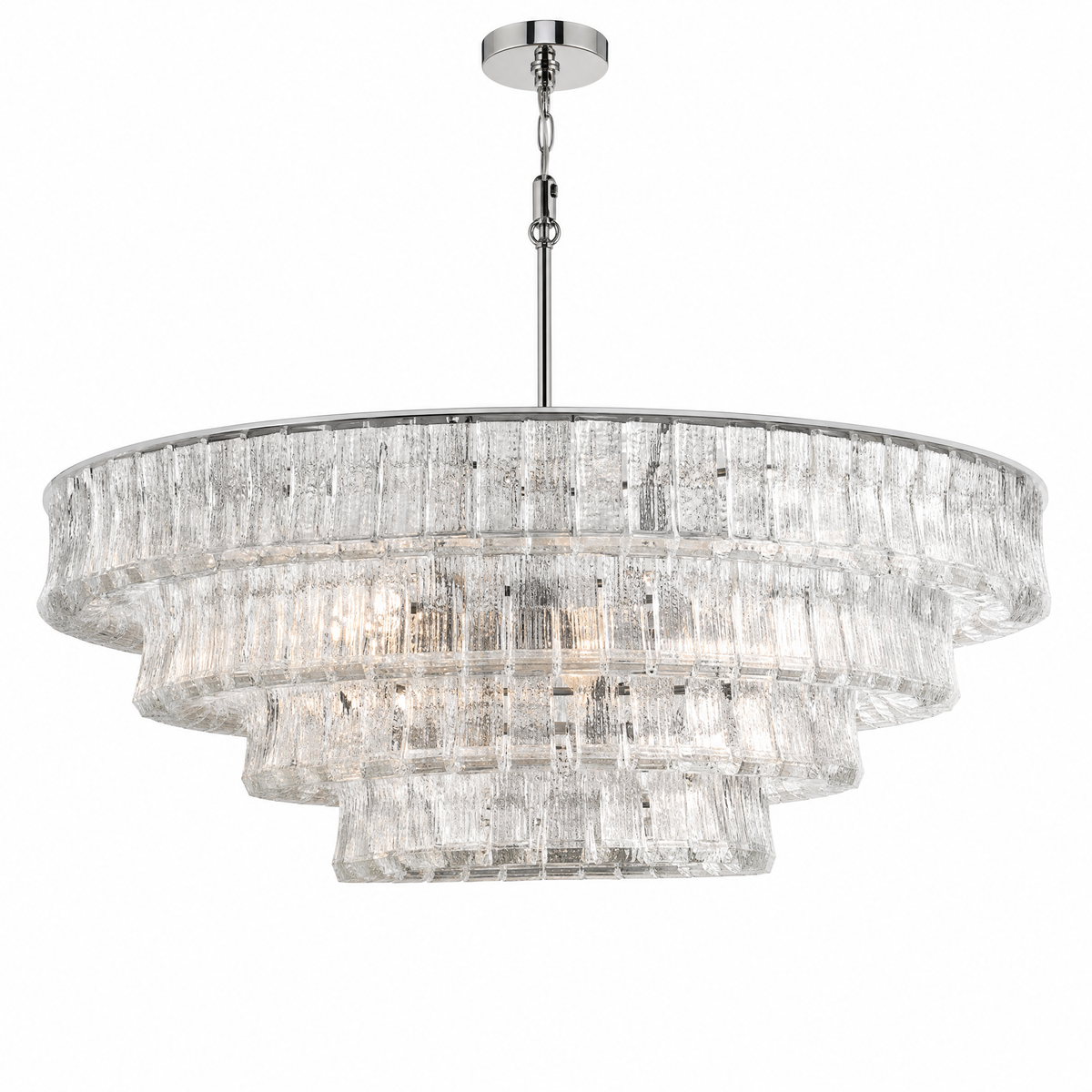 D910 Hook Piece Crystal Round Pendant Clear Light Color - Black