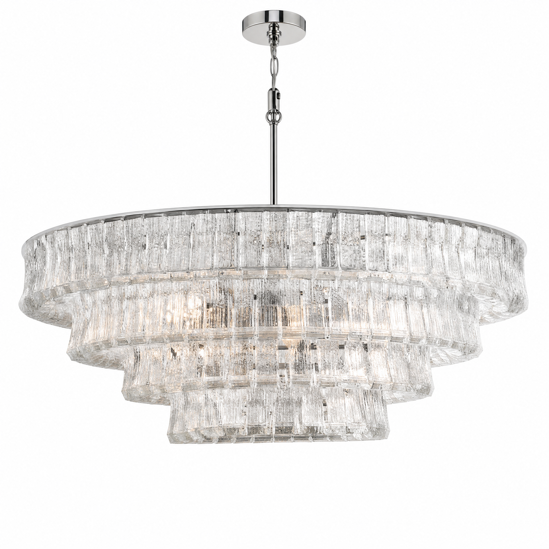D910 Hook Piece Crystal Round Pendant Clear Light Color - Black