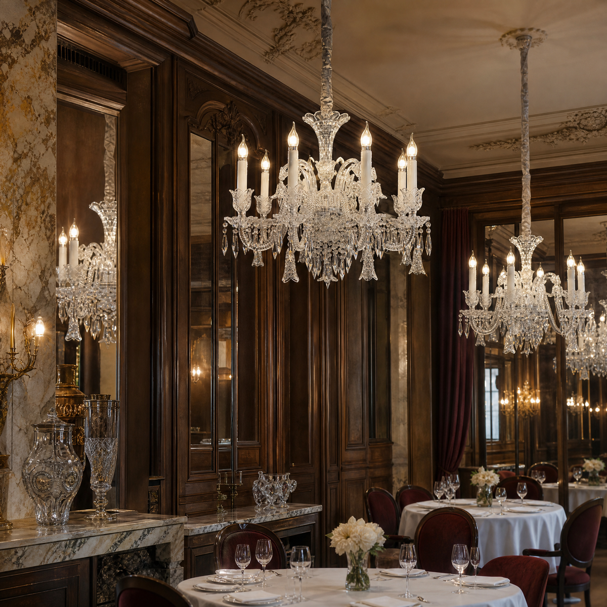 8-Light Crystal Candle Chandelier