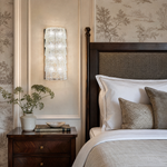 8-Light Five-Tier Grid Glass Wall Sconce