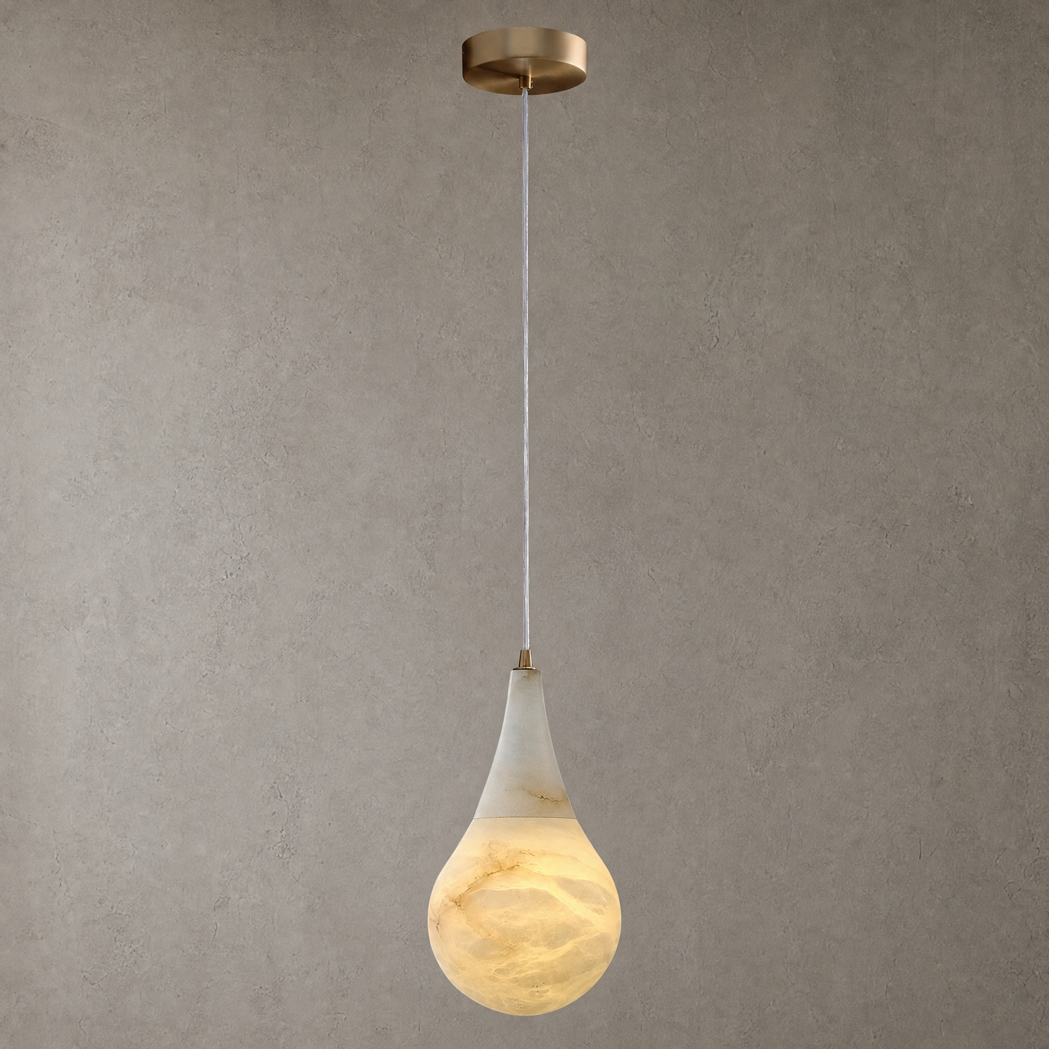Alabaster Pendant Light in a bathroom