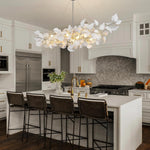 Ceramic Ginkgo Leaf Chandelier