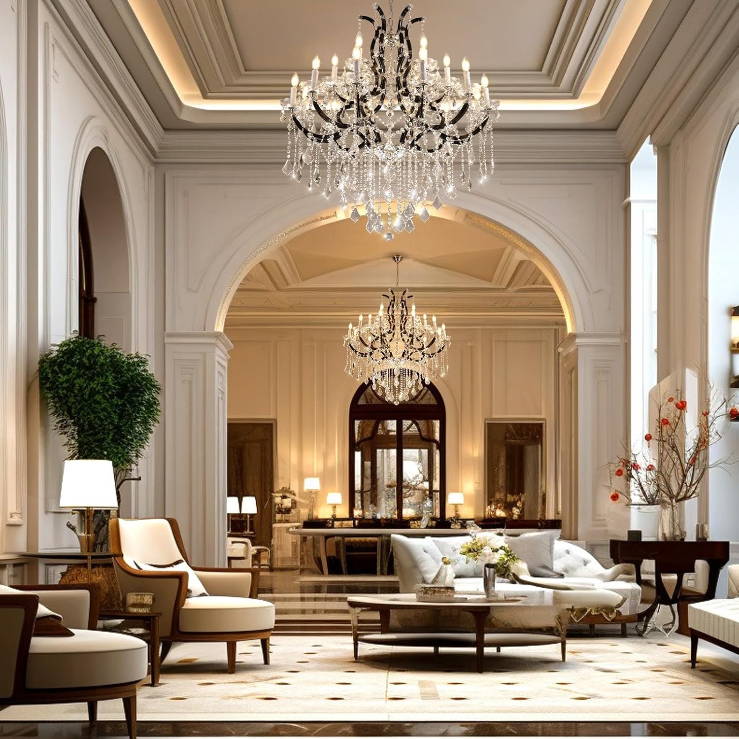 Modern Large Crystal Chandeliers