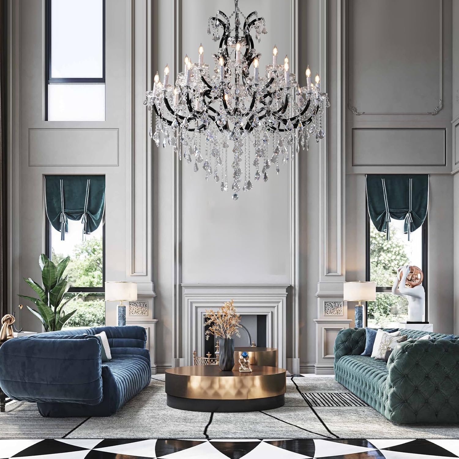 Modern Large Crystal Chandeliers